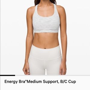 Lulu Lemon Energy Bra (grey, size 8)